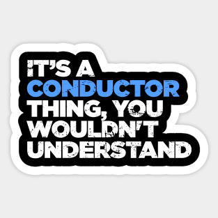 Retro Vintage Rail Crew Railroad Train Conductor Sticker